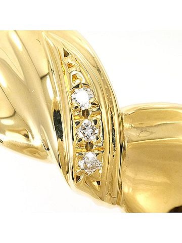 Unbranded 18K (18-karat) Yellow Gold Ring with 0.03ct Diamond, Total Weight 5.4g, Jewelry (view 2)