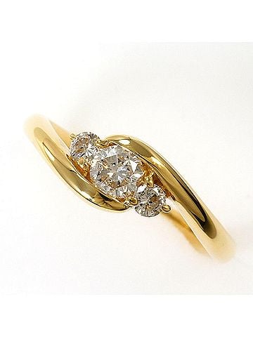 Unbranded 18K (18-karat) Yellow Gold Ring with 0.13ct Diamond (no carat marking), Total Weight 3.1g, Jewelry (view 1)
