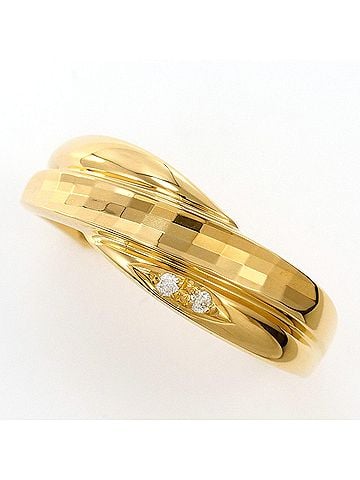 Unbranded 18K (18-karat) Yellow Gold Ring with 1 Diamond (carat mark not specified), Total Weight 3.3g, Jewelry (view 1)