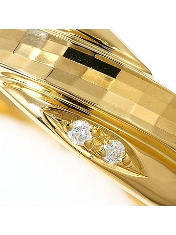 Unbranded 18K (18-karat) Yellow Gold Ring with 1 Diamond (carat mark not specified), Total Weight 3.3g, Jewelry (view 2)
