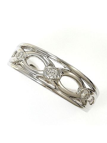 Unbranded PT900 Platinum Ring, 1 Diamond (0.10ct), Total Weight 5.6g, Jewelry (view 1)