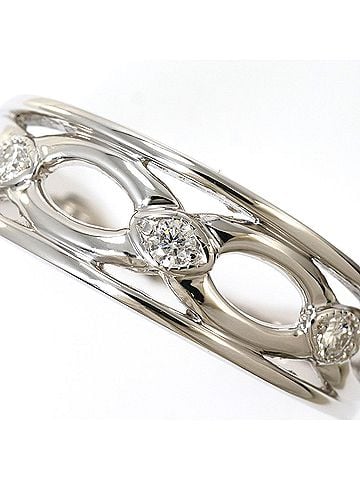 Unbranded PT900 Platinum Ring, 1 Diamond (0.10ct), Total Weight 5.6g, Jewelry (view 2)