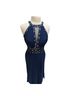Morgan & Co. 95% Polyester 5% Spandex 20% Polyester 5% Spandex 100% Polyester Solid Blue Cocktail Dress Size 7 - photo 6