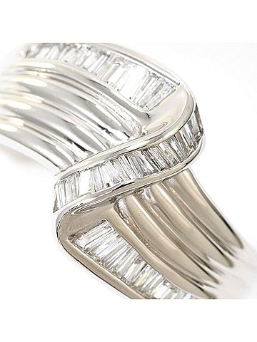 Unbranded PT900 Platinum Ring, 1 Diamond, 0.40ct, Total Weight 6.0g, Jewelry (view 2)