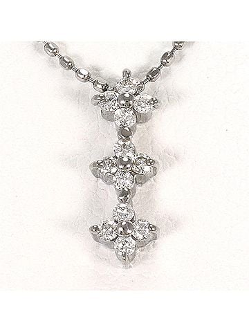 Unbranded 18K (18-karat white gold) necklace with 0.12ct diamond, total weight 1.8g, 40cm length, jewelry. (view 1)