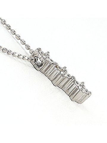 Unbranded 18K (18-karat white gold) necklace with 0.12ct diamond, total weight 1.8g, 40cm length, jewelry. (view 2)