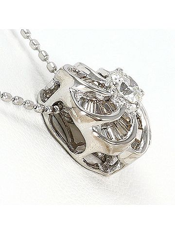Unbranded 18K (18-karat white gold) necklace with brown diamond and card. Total weight 2.6g. 40cm length. Jewelry. (view 2)