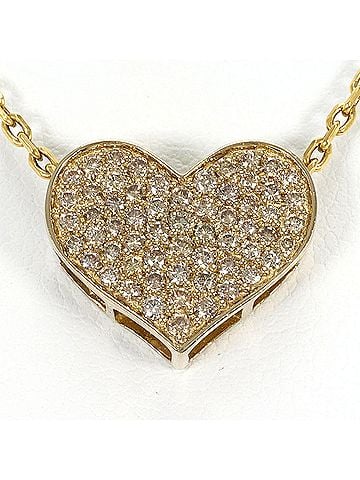 Unbranded 18K (18-karat) Yellow Gold Necklace with Brown Diamond (0.50ct), Card Holder, Total Weight 5.8g, 43cm, Jewelry (view 1)