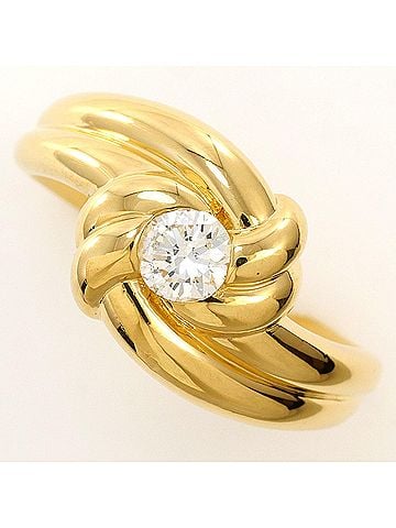 Unbranded 18K (18-karat) Yellow Gold Ring with 0.35ct Diamond, Total Weight 5.8g, Jewelry (view 1)