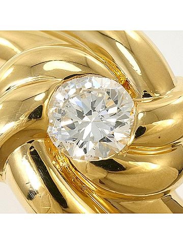 Unbranded 18K (18-karat) Yellow Gold Ring with 0.35ct Diamond, Total Weight 5.8g, Jewelry (view 2)
