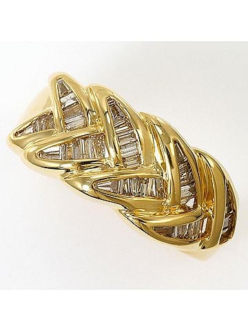 Unbranded 18K (18-karat) Yellow Gold Ring with 0.70ct Brown Diamond, Card Included, Total Weight 6.1g, Jewelry (view 1)