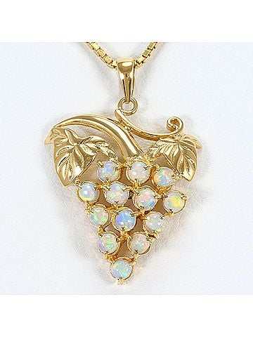 Unbranded 18K (18-karat) Yellow Gold Necklace with Opal Card, Total Weight 5.7g, 39cm, Jewelry (view 1)