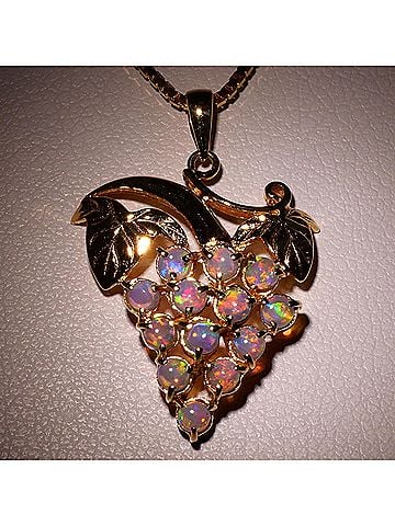 Unbranded 18K (18-karat) Yellow Gold Necklace with Opal Card, Total Weight 5.7g, 39cm, Jewelry (view 2)