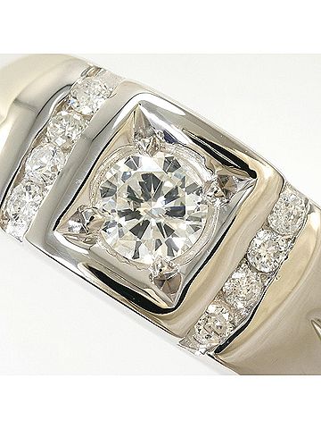 Unbranded PT900 Platinum Ring, 1 Diamond, 0.35ct (no carat marking), I1 clarity, Certificate of Authenticity, Total Weight 7.8g, Jewelry (view 2)