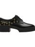 Coach 100% Leather Black Gold Heels Size 7 1/2 - photo 2