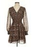 Max Studio 100% Polyester Paisley Brown Max Studio Casual Dress Size XS - photo 1
