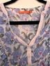 Oliphant 100% Cotton Floral Multi Color Short Sleeve Blouse Size M - photo 3