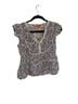 Oliphant 100% Cotton Floral Multi Color Short Sleeve Blouse Size M - photo 1