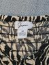 Japna 100% Rayon Zebra Print Black Ivory Short Sleeve Top Size M - photo 3
