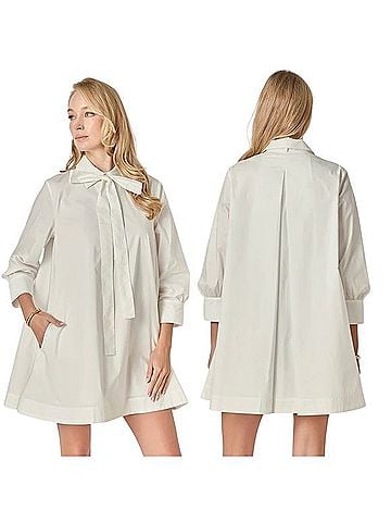 English Factory Bow Shirt Mini Dress Casual Dress (view 1)