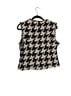 CAbi 51% Polyester 38% Acrylic 1% Wool 100% Polyester Houndstooth Black White Vest Size M - photo 2