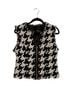 CAbi 51% Polyester 38% Acrylic 1% Wool 100% Polyester Houndstooth Black White Vest Size M - photo 1