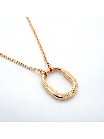 Tiffany & Co. Tiffany &amp; Co. Lock Small Necklace, 18K Pink Gold, Women's, OP014299 (view 2)
