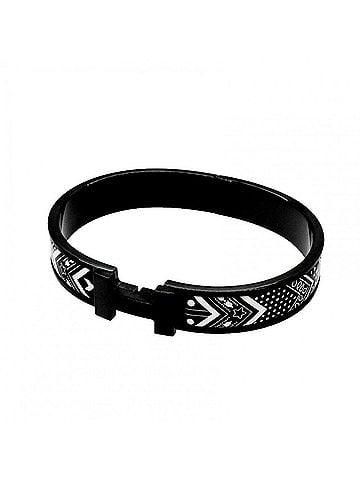 Hermès Hermes Bangle Click HH Metal White Black Men's Women's OP012340 (view 1)