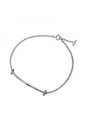 Tiffany & Co. Tiffany &amp; Co. T Smile Bracelet, 18K White Gold, Ladies', OP011459 (view 1)
