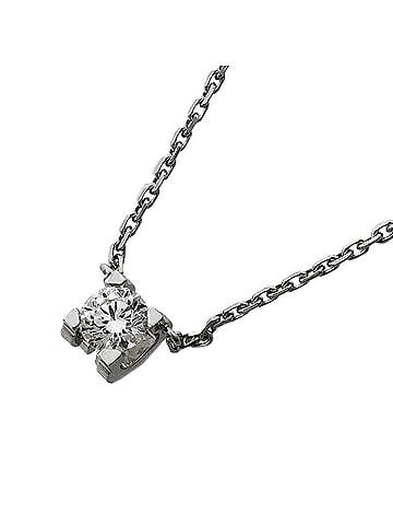 Cartier Cartier Necklace C de 1PD 18KWG White Gold Diamond Ladies OP010070 (view 1)