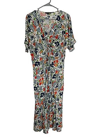 Lauren by Ralph Lauren Szl Floral Rouched Front Midi Dress Casual Dress (view 1)