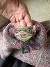 Express Hearts Pink Gray Green White Turtleneck Sweater Size M - photo 3
