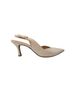 Novus 100% Leather Solid Ivory Tan Gold Heels Size 10 - photo 1