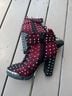 Gianni Bini Red Black Ankle Boots Size 9 - photo 5