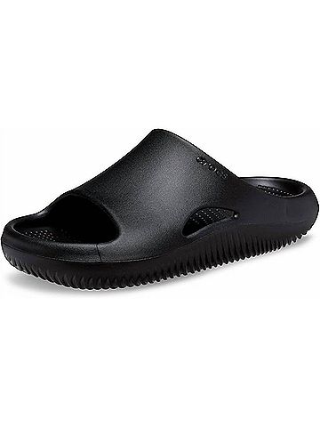 Crocs Unisex Mellow Recovery Slide in Black (view 2)