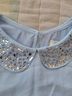Forever 21 100% Polyester Blue Silver Blouse Size M - photo 4