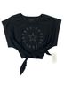 L Space Black Short Sleeve Blouse Size XS - photo 1