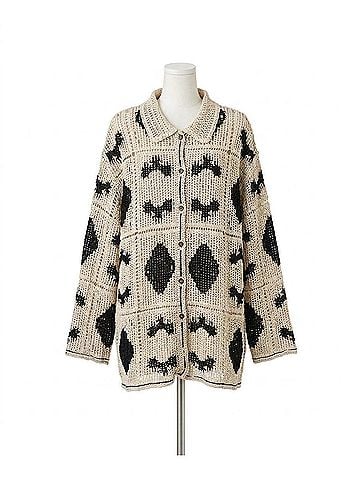 Pol Crochet Button Top in White (view 1)