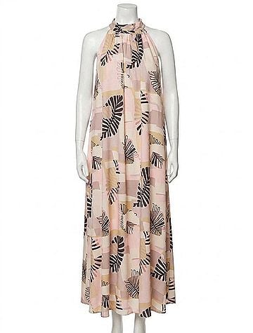 Entro Long Maxi Dress With Liner in Multi (view 1)