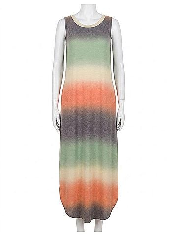 Zenana Multi Maxi Dress in Navy/Dusty Teal (view 1)