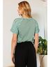 Oddi Green Ruffle Knit Top in Sage Size 1X - photo 3