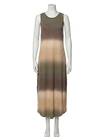 Zenana Multi Maxi Dress in Olive/Brown (view 1)