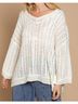 Pol White Thin Sweater in Ivory Size M - photo 2