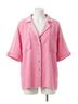 Pol Solid Pink Short Sleeve Shacket in Pink Size M - photo 1