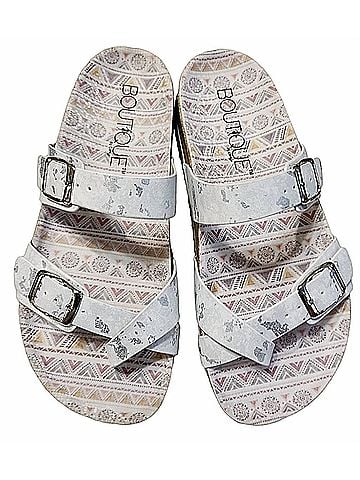 Corkys Women's Tan Line Sandals in White Metallic (view 2)
