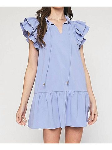 Entro Front Tie Ruffle Dress (view 2)