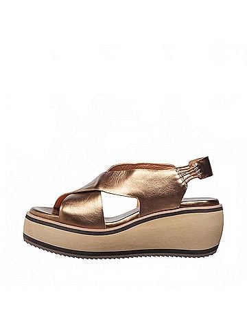 Little Tee's Women's Kylie Slingback Sandal in Bronze (view 2)
