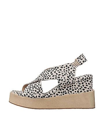 Little Tee's Women's Cait Wedge Sandal in Make Up Suede (view 2)