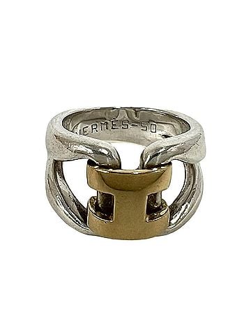 Hermès HERMES History Ring, Sterling Silver 925, 18K Yellow Gold, Accessory, Silver, Item Number 29560 (view 1)