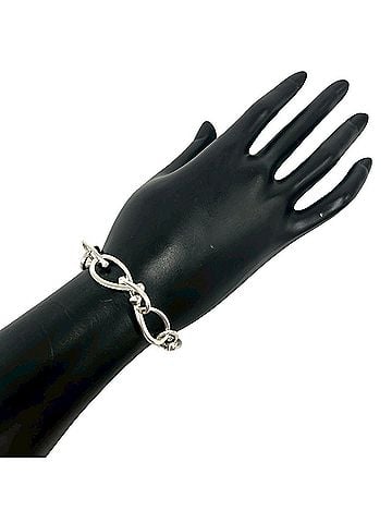 Gucci GUCCI Vintage Nail Motif Bracelet, Sterling Silver 925, Chain Accessory, Silver, Item No. 20940 (view 2)